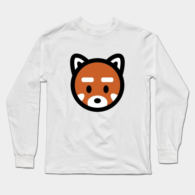 Red Panda Head Bambu Brand Cute Kawaii Anime Manga Animal Mammal China Habitat Inbreed Fox Long Sleeve T-Shirt by Bambu